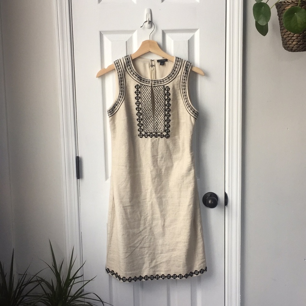 Ann Taylor Embroidered Sheath Dress